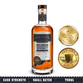 A bottle of Augusta Distillery Small Batch Kentucky Straight Bourbon Whiskey Unfiltered Cask Strength 750ml with San Francisco World Spirits Competition 2026 Award and Gold at Sip Awards 2026